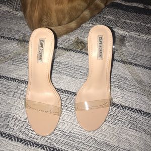 Cape Robin Strappy Clear Heels